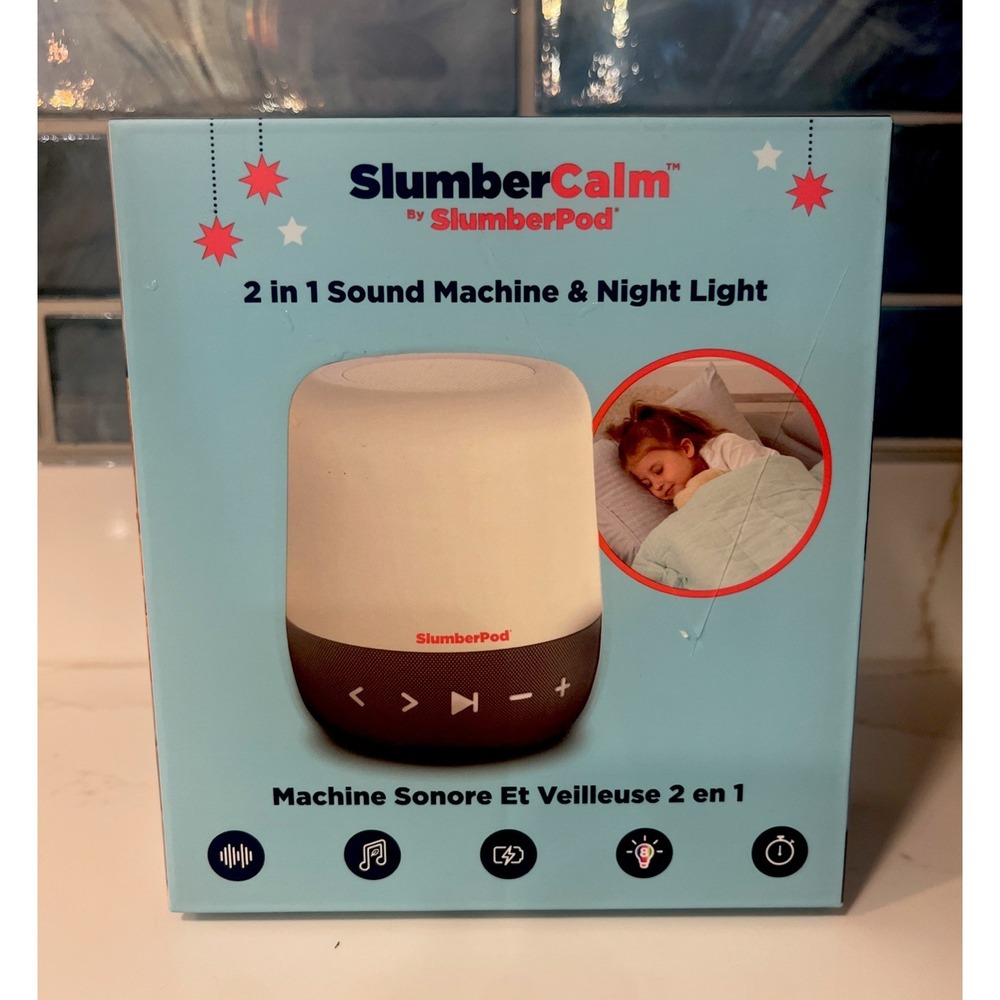 SlumberPod SlumberCalm 2 in 1 Sound Machine & Night Light Sleep Baby Child NEW!